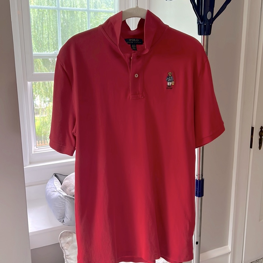 Polo by Ralph Lauren Red Polo Shirt with Bear Patch
